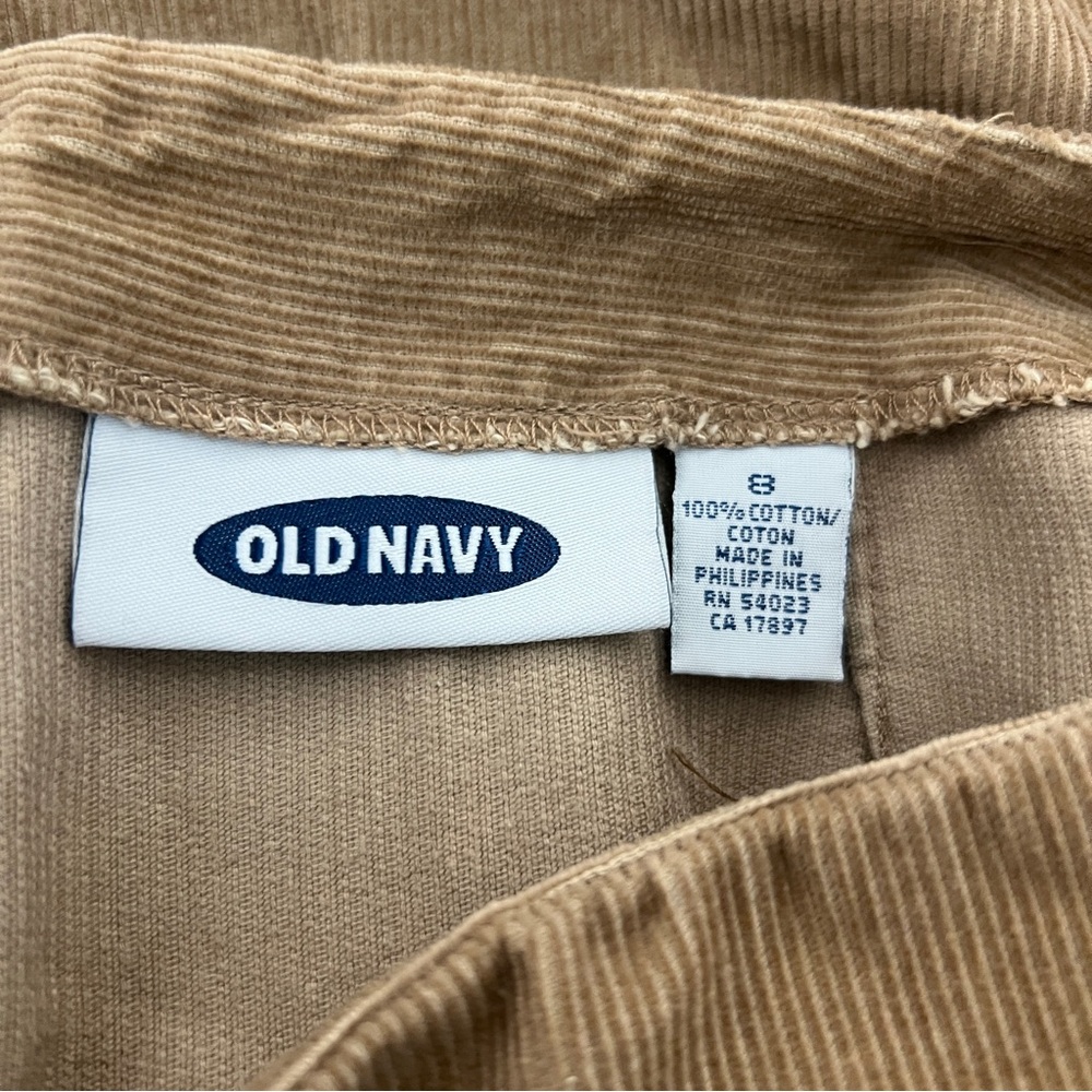 Old Navy Vintage Women’s Tan Corduroy Skirt w. Pockets Size 8 - Picture 3 of 4